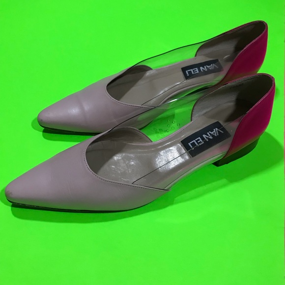 VANELi VERO CUOIO Vintage Pink/Clear Side Heels - Picture 3 of 8